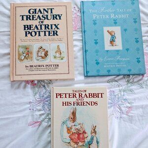 Lot of 3 Beatrix Potter Peter Rabbit Books HC Giant Treasury Tales 80s 2012